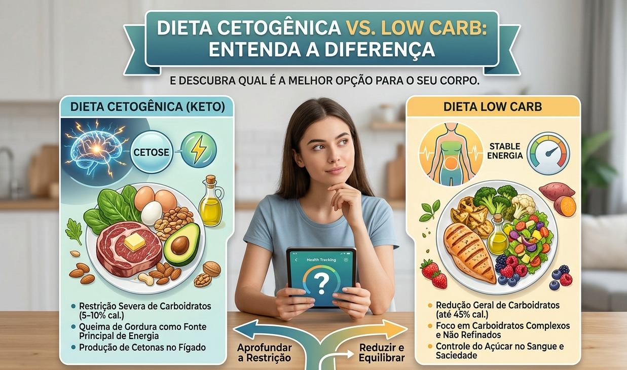 Dieta Cetogênica vs. Low Carb: Entenda a Diferença e Descubra Qual é a Melhor Opção Para o Seu Corpo